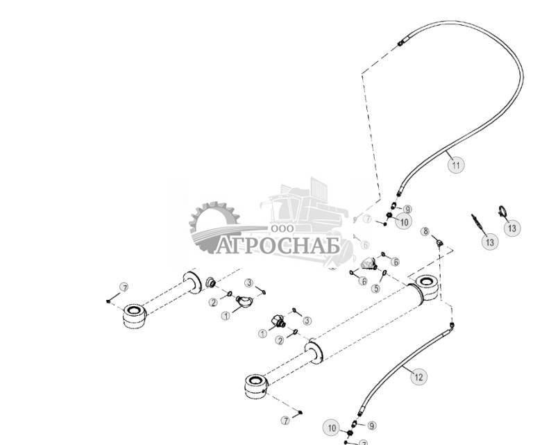 Смазочные трубопроводы и фитинги цилиндра рулевого управления (000511 - ) - ST924547 211.jpg